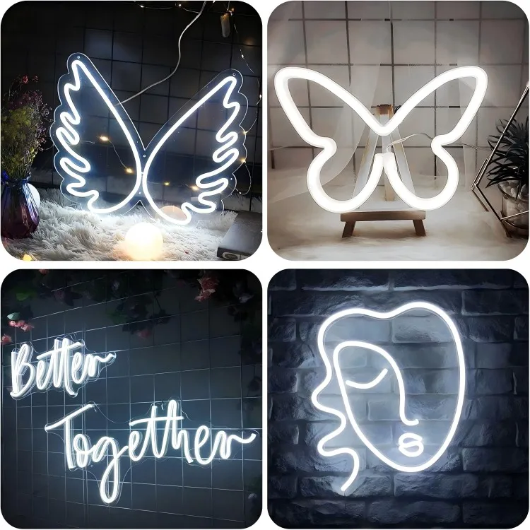 Гибкая светодиодная неоновая лента DC12V 24V AC110V 220V разрезаемая силиконовая трубка 360 градусов Светодиодная DIY SIGN