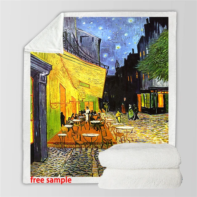 Cheap Price Wholesale Soft Sofa Warm Plaid Polar bohemian Sherpa Throw Blanket