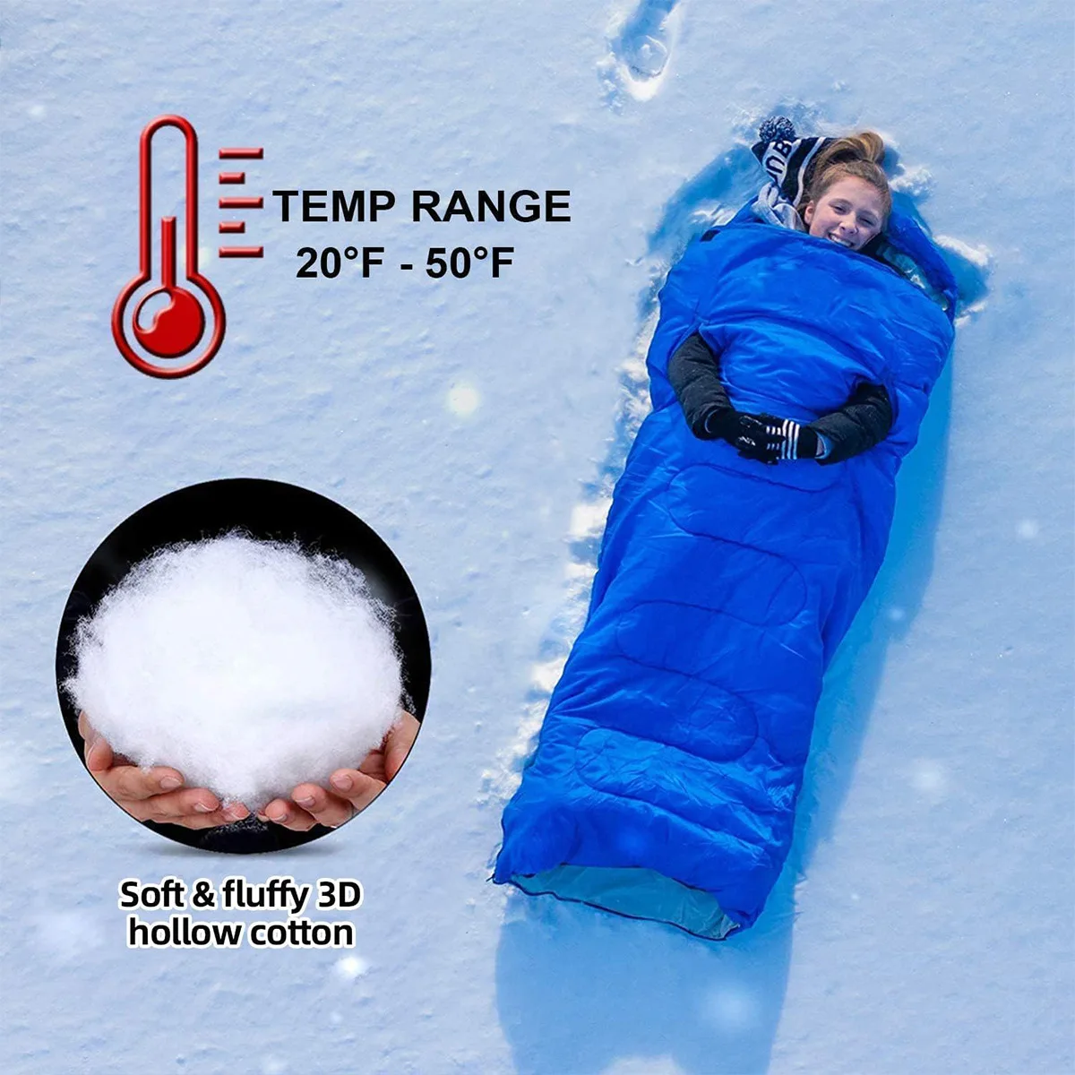 Waterproof Winter Outdoor Camping Wearable Polyester Sleeping Bag for Adultsfor Hiking and Warmer Walking