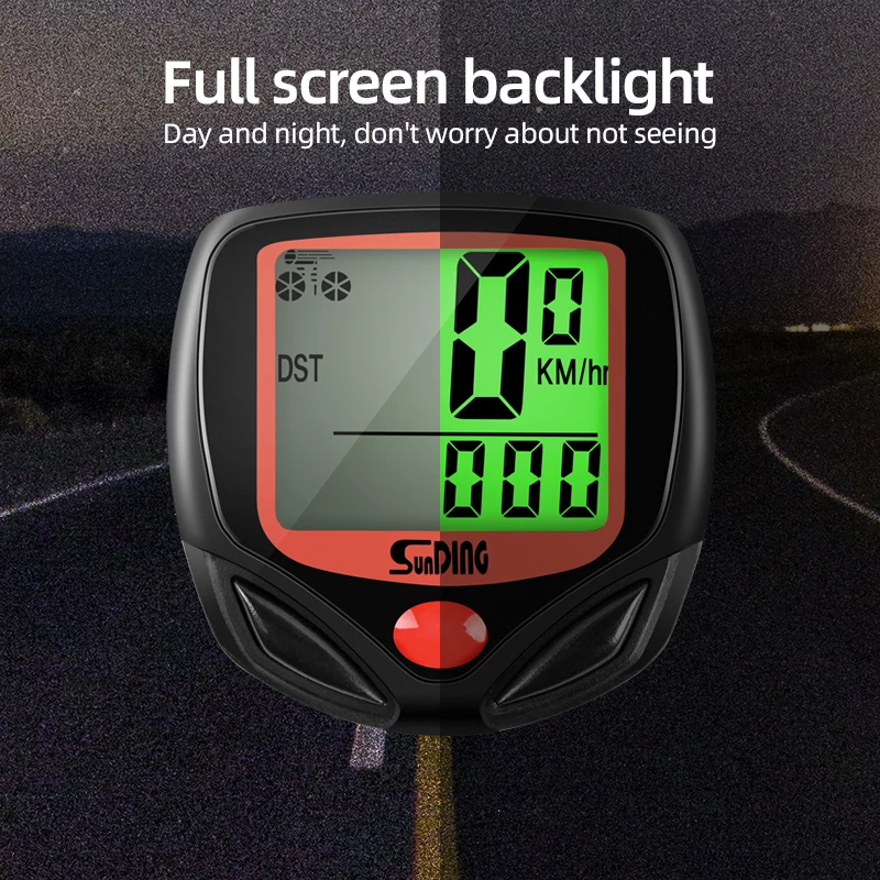 Bicycle Speedometer 54BG Model LED Night Light Display BicycleComputer Equipped With 15Functions Such As Temperature And Mileage