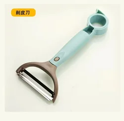 IN STOCK  Kitchen Accessory Home Use  Food Chopper Tools  3SETS  Plastic Feature Fruit Tool Stainless Steel Cutter/Peeler/Slicer