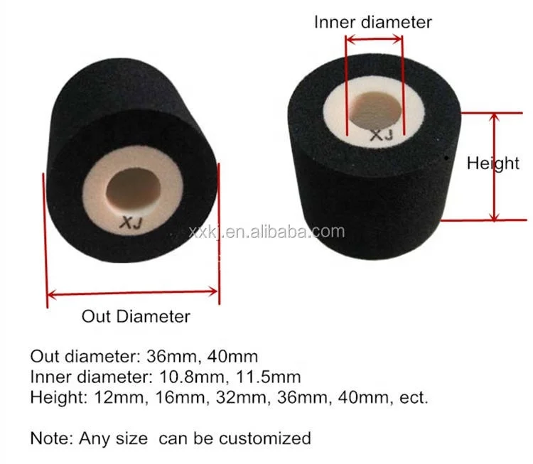 XJ 35mm*35mm Type Black Hot Coding Ink Roller Plastic Bag Band Sealing Sealer Machine Date Printing Hot Ink Roller