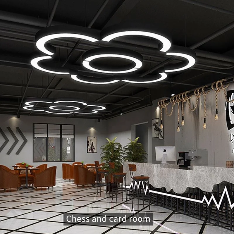 Custom Modern Ceiling Lights Curved LED Linear Light Custom Lamp Pendant Chandelier Lighting Fixture