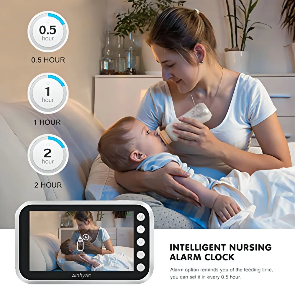 4.3inch Screen baby monitor camera 2way talk back wireless baby monitoring Camera Night Vision temperature baby monitor