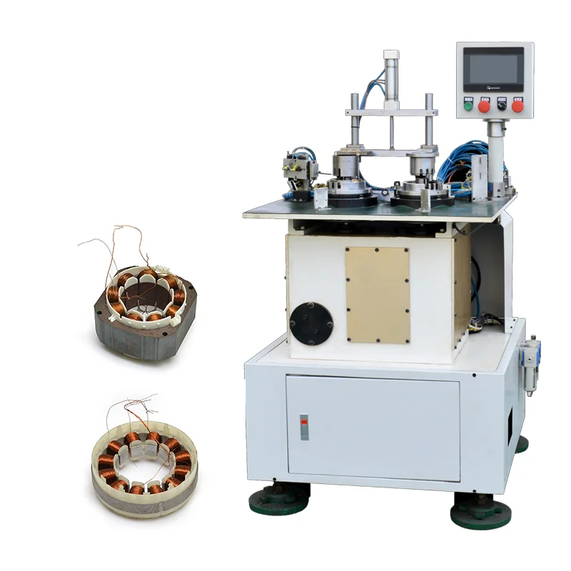 DR hot sale Servo motor compressor Frequency conversion air conditioner Brushless motor 2 station stator winding machine