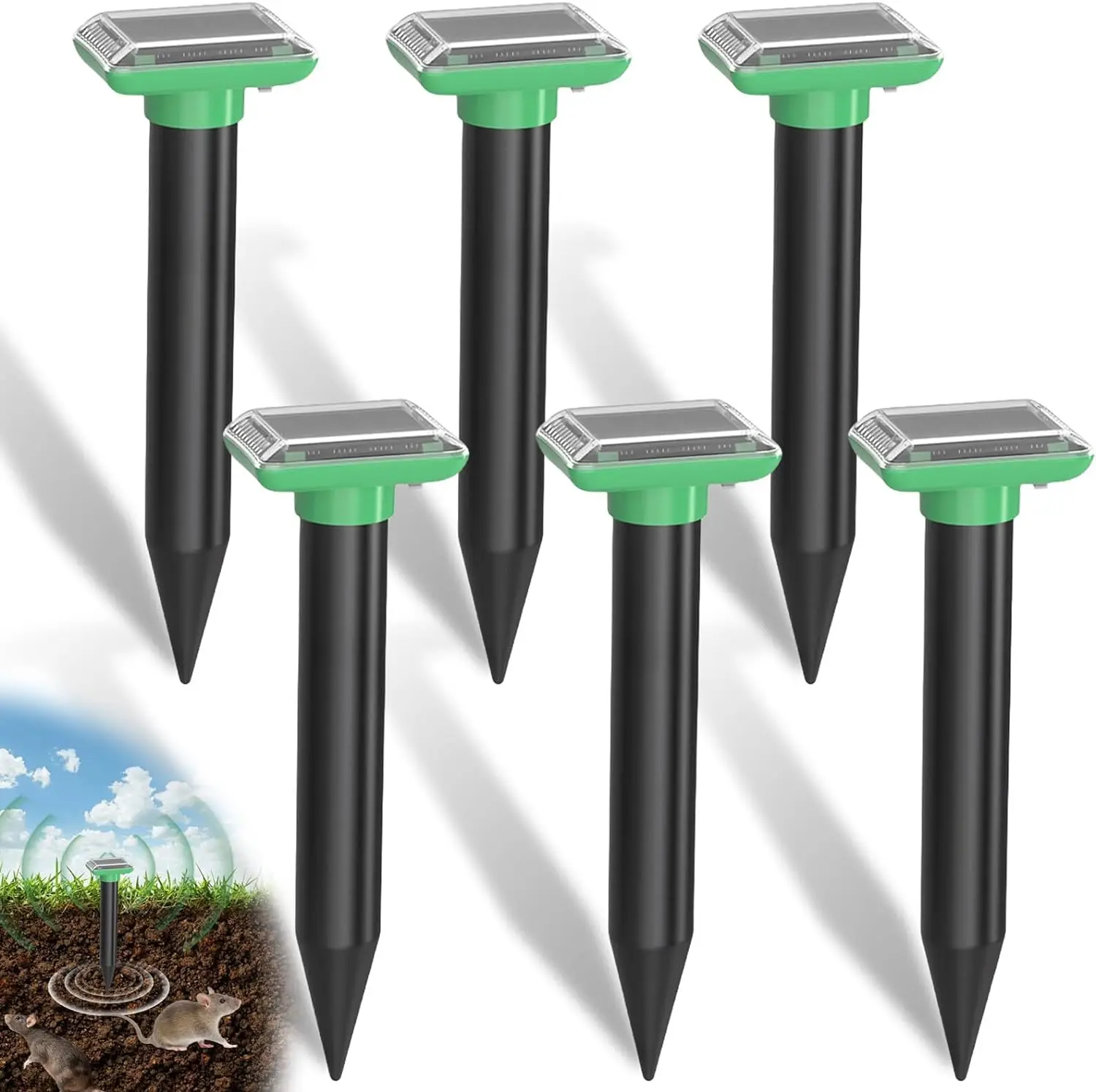 Ultrasonic Animal Repeller Control Mole Snake and Mouse Mosquito Killer