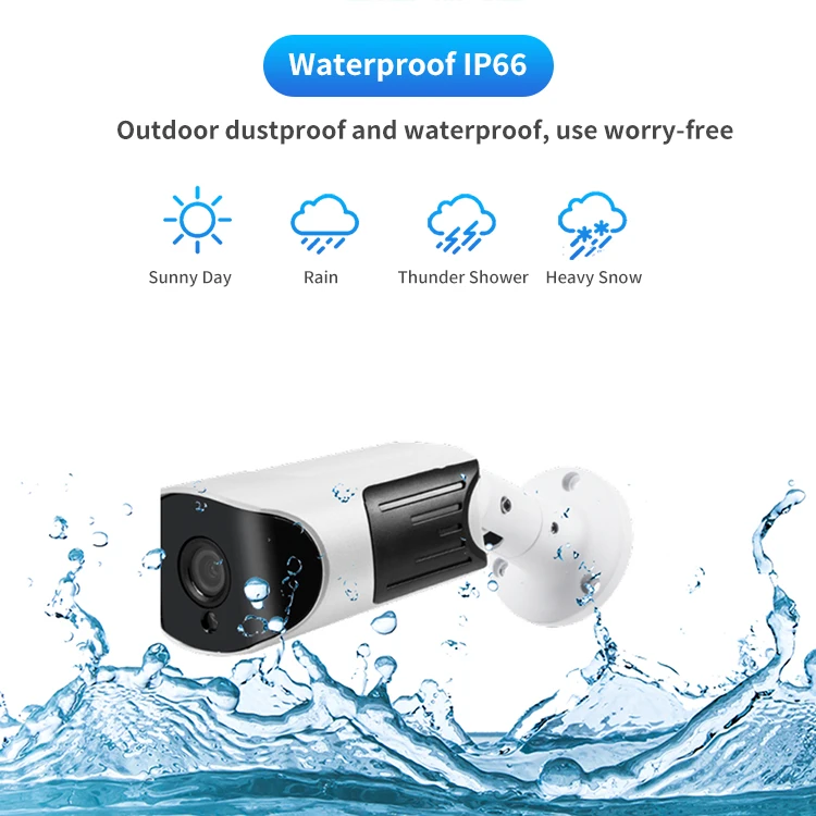 8-канальный IP-видеорегистратор, 5 МП, водонепроницаемая IP66 наружная ИК-система, мини-камера с кабелем, комплект цилиндрической POE-камеры