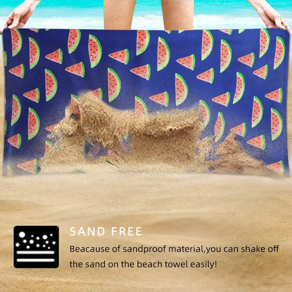 CVS Extra large Oversized Sand Free and Quick Dry Travel Accessories Gifts Cute custom print Beach Towel