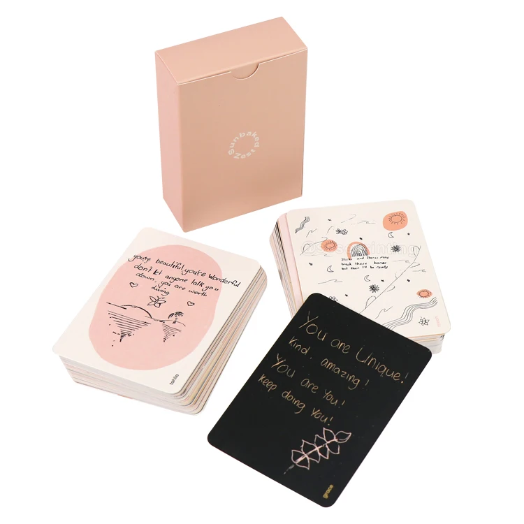 Free Sample Custom Playing Card Deck Print Affirmation Cards Encourage Positive Card for Kids