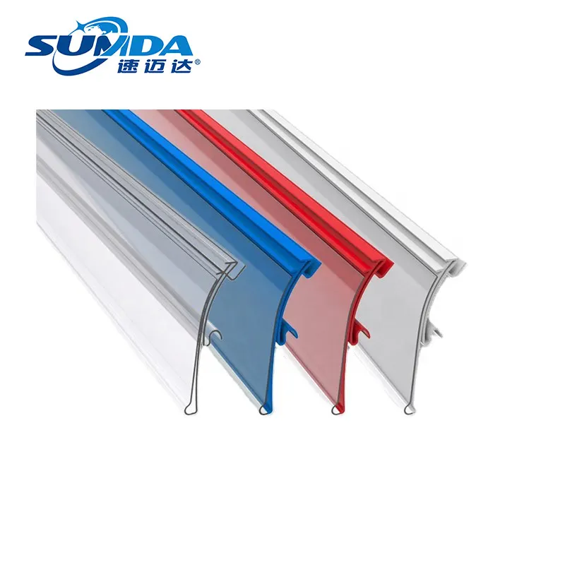 Customization Multi Styles Clear Plastic Shelf Price Label Holder