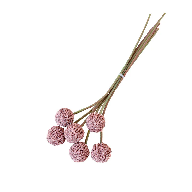Wholesale Real Touch Artificial Flowers Single Golden Orb Bouquet Plastic Flowers Home Wedding Decoration