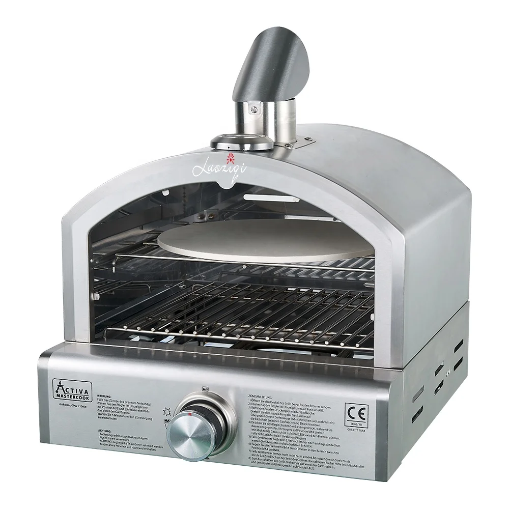 Modern style pizza gas oven 16 inch bbq grill outdoor gas pizza oven built in islands gas BBQ grill with CE