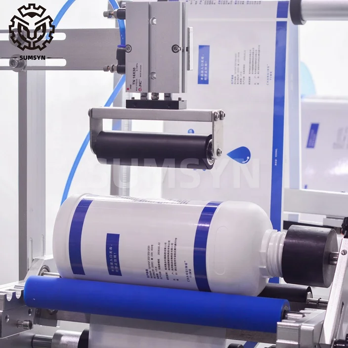 
Semi Automatic round bottle labeling machine round bottle applicator labeler round flat square chemical bottle Jar tube cans 