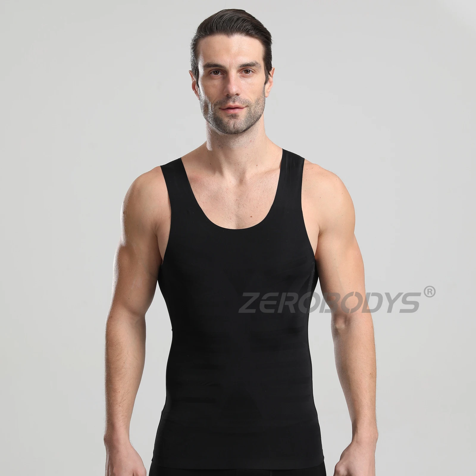 ZEROBODYS W038 Fajas Compression Tank Tops Men Slim Vest Gynecomastia Shirts for Men Instant abs Body Shaper