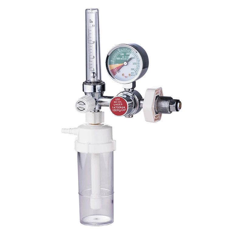 Samples available high pressure g5/8 gas cylinder regulator with meter and hose gas oxygen pressure gauge