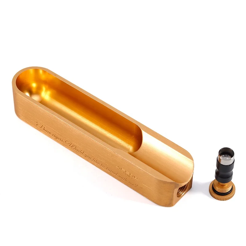 JIFENG 14*3*2 5 см 132 г JF-2007 популярный изготовленный на заказ алюминиевая металлическая Портативный Путешествия пепельница для сигарет с сигары и выдвижным встроенным пробойником сигар