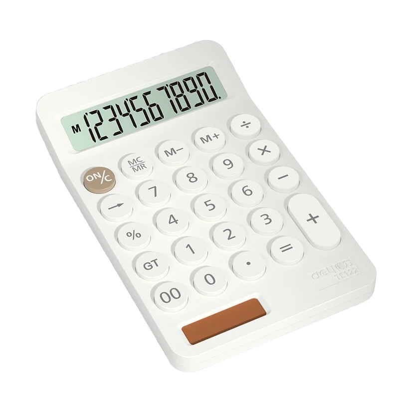 Deli TE122 портативный деловой офисный калькулятор двойной источник питания небольшой цифровой Солнечный аккумулятор для школы оптом