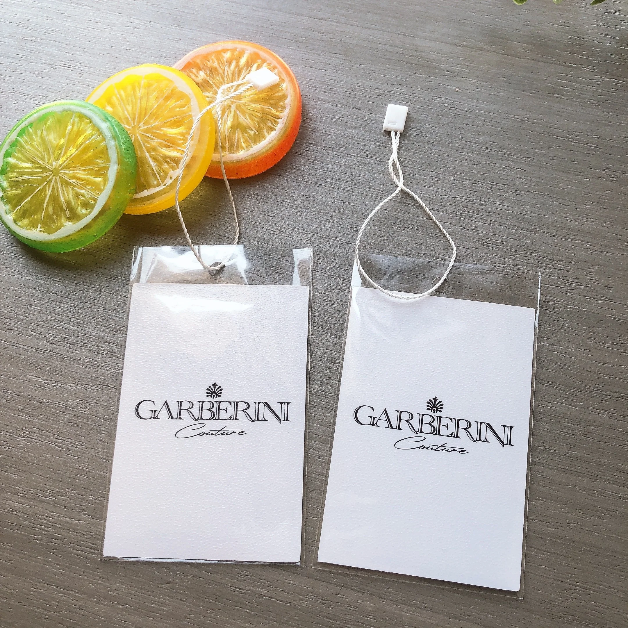 Custom printing logo Fashion white tag clothing brand hang tags with string