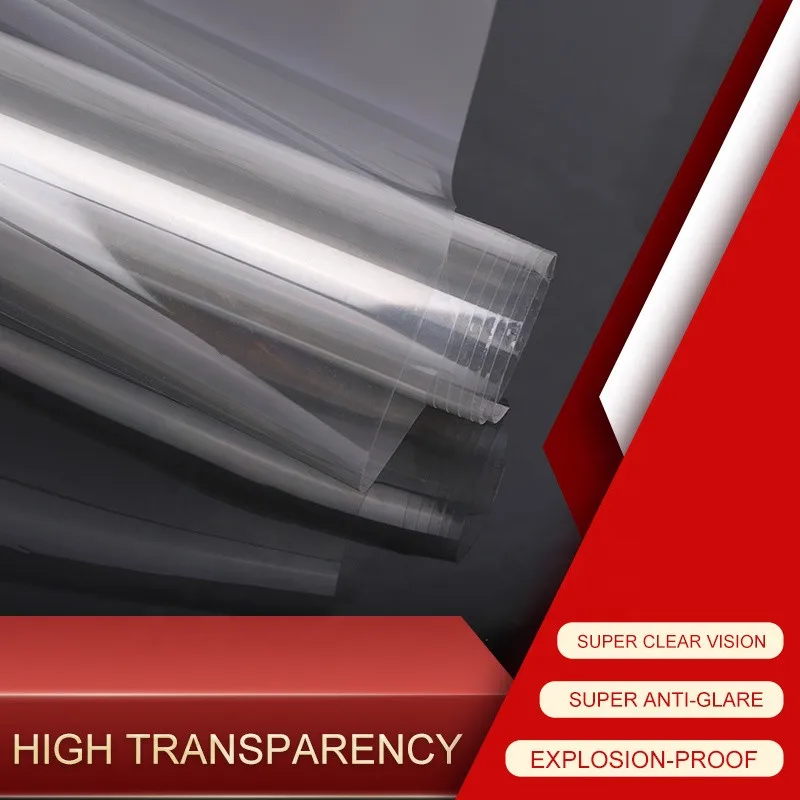 1.52M X 30M Security Window Film Roll 2mil 4mil 8mil 12mil Transparent Security Tint Window Film Safety Glass Film