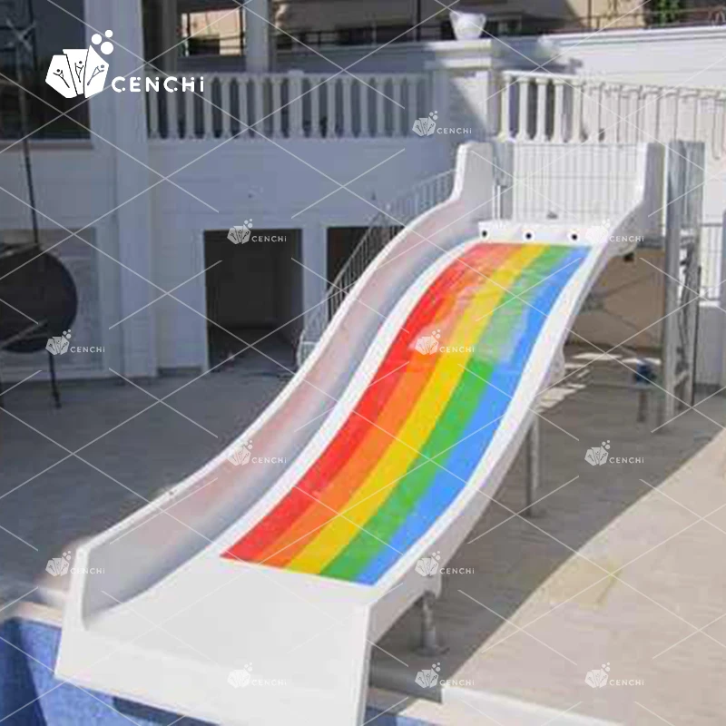 Cenchi Commercial Resort Hotel Water Park Equipment Fiberglass Slides Rainbow Slide Aqua Park Swimming Pool Slides for Kids