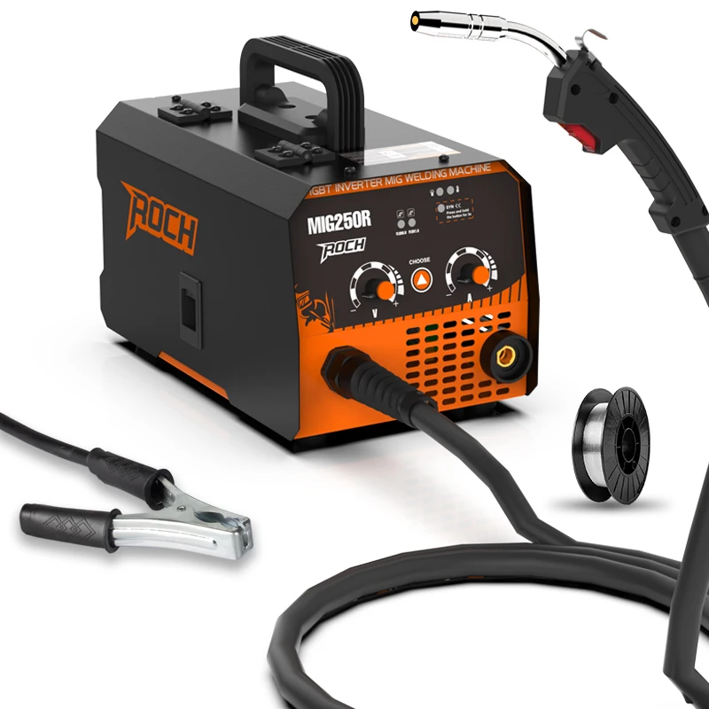 MIG Welding Machine 220V 100A  IGBT Synergy Mig welder no gas Semi-automatic Easy to use with Flux Cored Wire