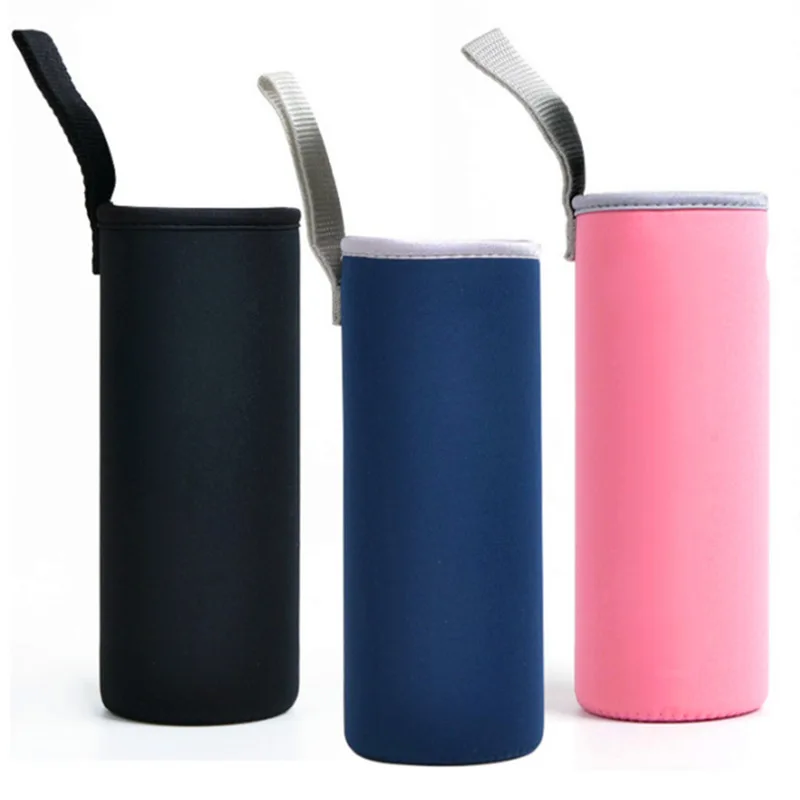Custom plastic glass bottle neoprene sleeve pouch cover neoprene bottle bag water bottle holder