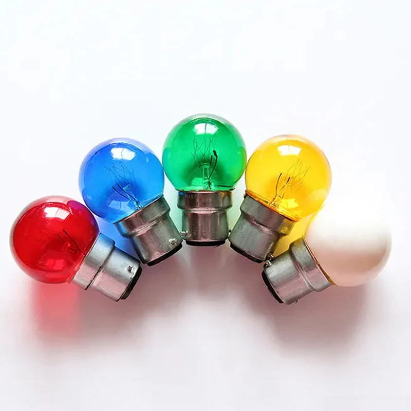 Decoration Globe Ball Glass Halogen Light B22 E27 5W G40 Mini Colorful Incandescent Lamp Filament Bulb