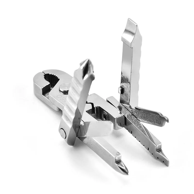 Survival Pocket  Multitool folding  Pocket Tool with screwdriver,knife ,ruler, file for Hiking with bottle opener custom logo