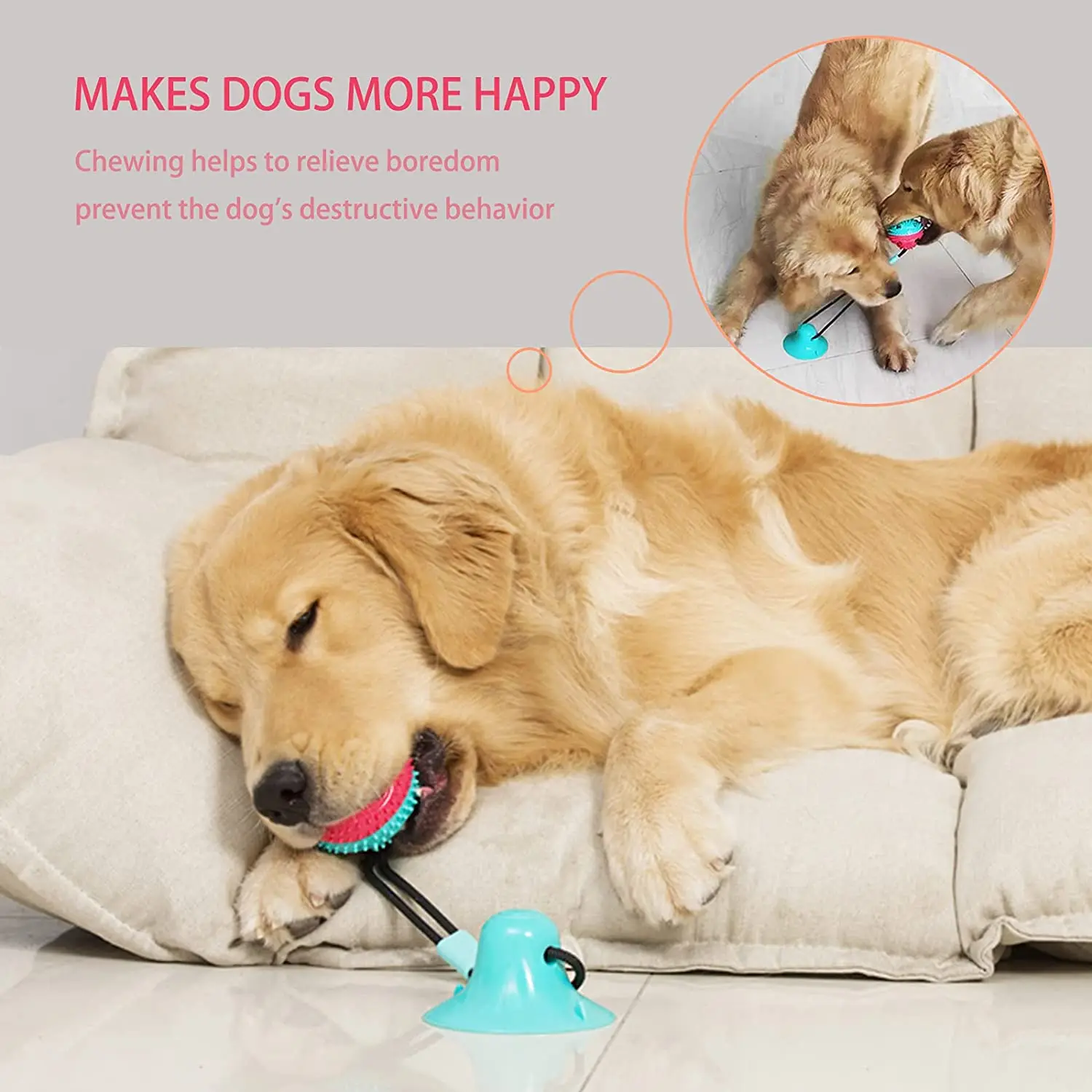 SJZ Free Samples Private Label Strong Durable Interactive Puzzle Game Enrichment Suction Cup Tug Sustainable Chew Dog Toys