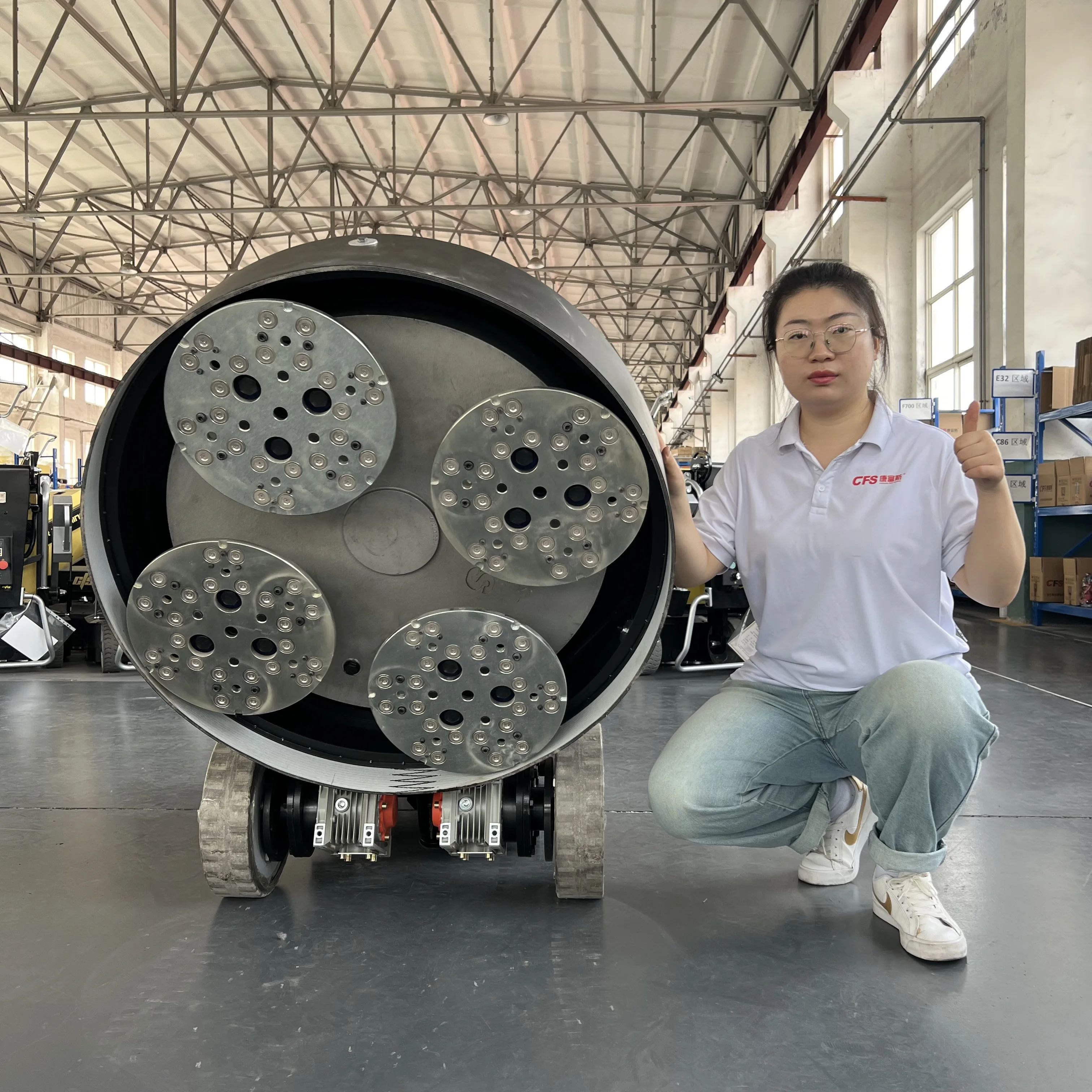 Affordable model 18.5kw 855mm planetary epoxy concrete grinding machines concrete floor grinder for promotion