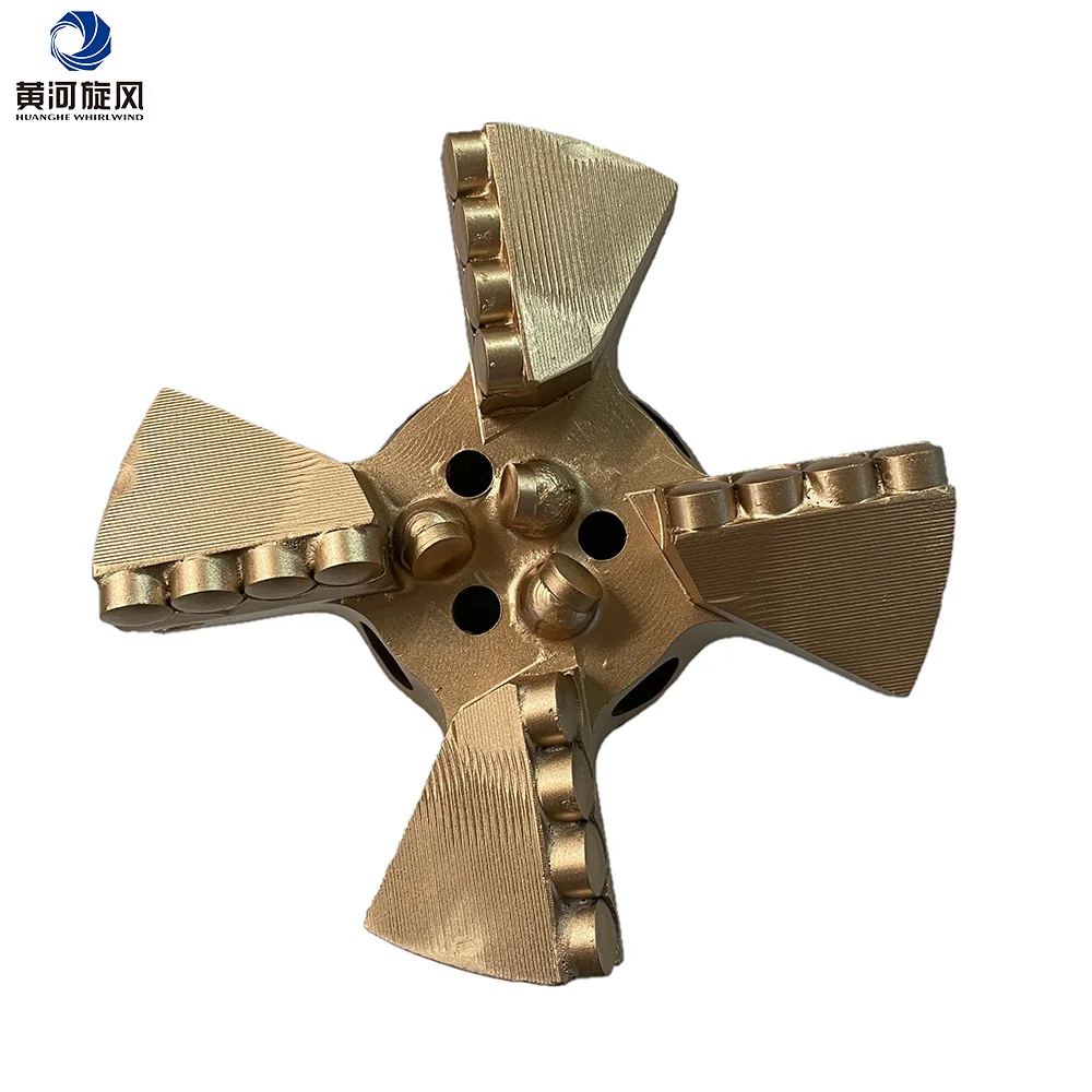 165mm HHWW PDC Concave 4 Wings Drill Bit PDC Gauge Protection Drilling Tools Hard Rock Water Well Drilling