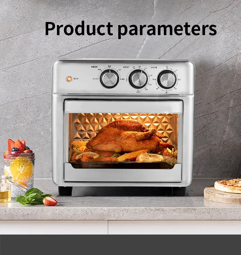 2023 new household air fried electric oven household 15L new visual fryer oven in one machine