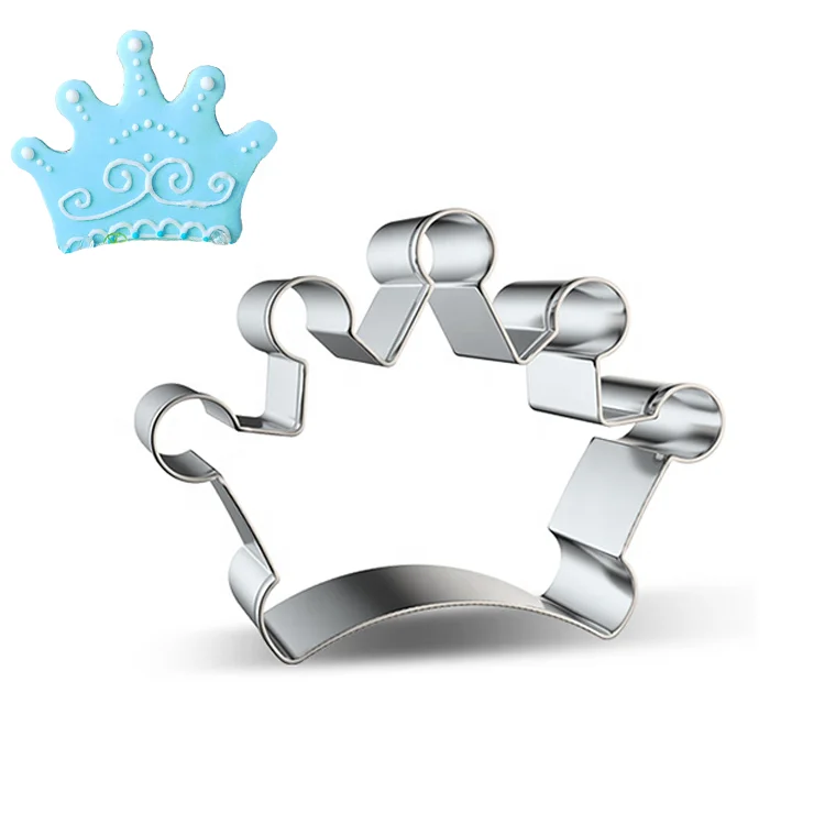 Princess Wedding Crown Shape Stainless Steel Cookie Cutters Set Baking Tools