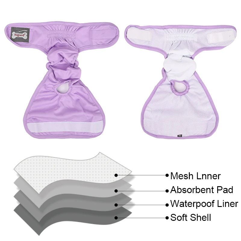 Reusable Custom Pet Dog Designer diapers assorted Washable Dog female Diapers