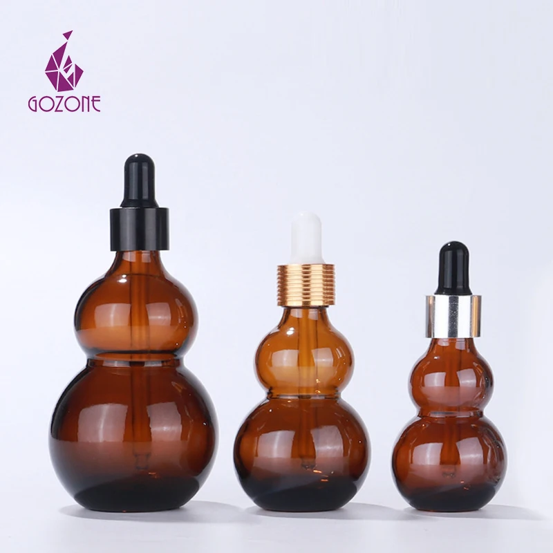 Пустой ароматизированный маслом 30 мл массажное масло Янтарная сыворотка пустая стеклянная бутылка с пипеткой для эфирного масла