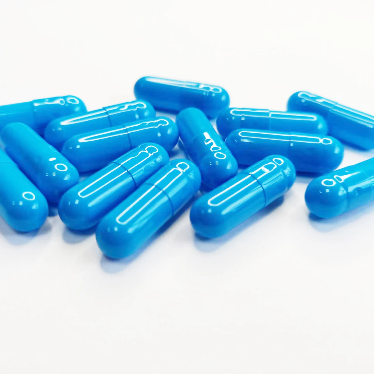 GMP factory cheap food medicine probiotics vegan empty gelatin 00 blue capsules