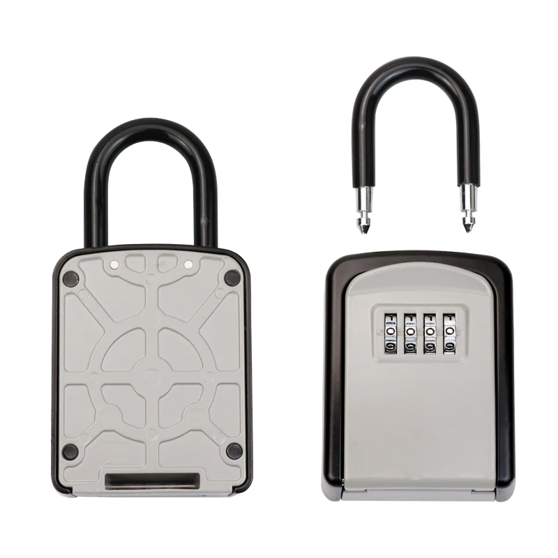 Asack G10 factory cheap large capacity aluminum alloy 4 digit combination key safe lock box security waterproof storage holder