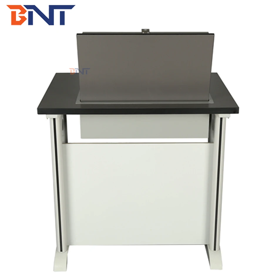 Hidden 19.5 inch lcd monitor school flip up turner computer desk