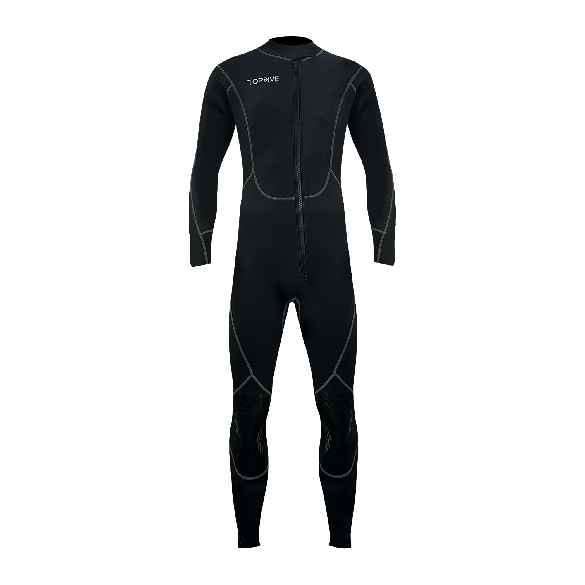 Men Wetsuit Front Zip Cold Water Long Sleeve Full Body Diving Suit 3mm Neoprene Snorkeling Surfing Swimming Wetsuit
