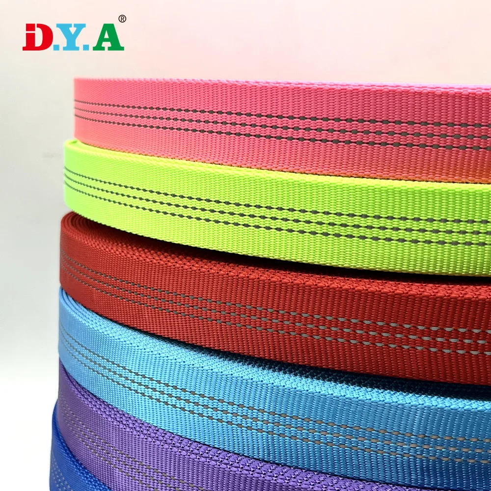 High Tenacity Webbing Yarn Tubular Nylon Webbing Printed Polyester Straps Belt For Dog Leash and Outdoor