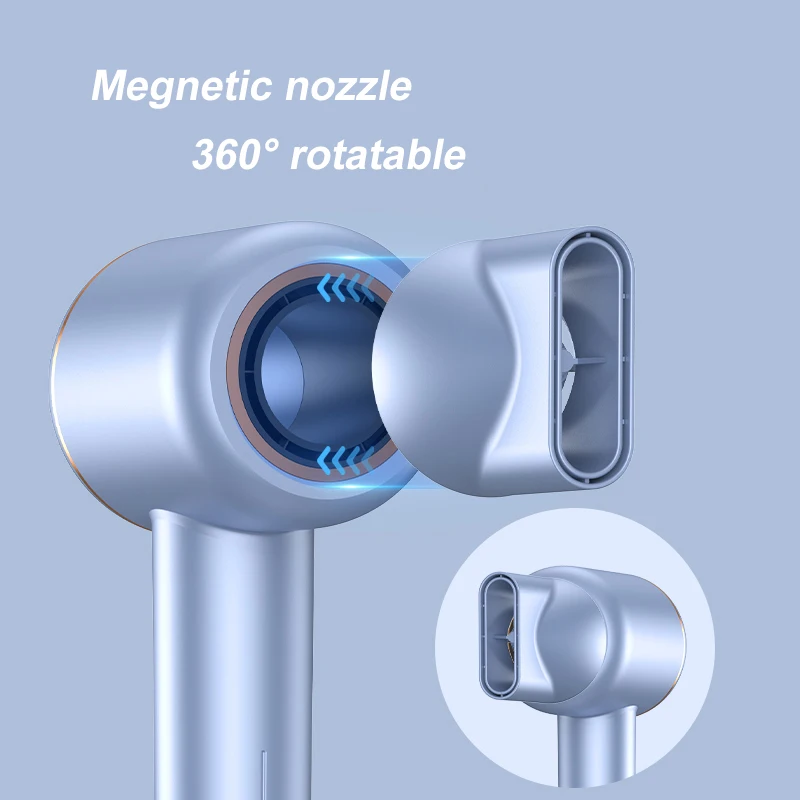 Modern BLDC high speed 1600W professional hair dryer ionic portable cold warm air blower