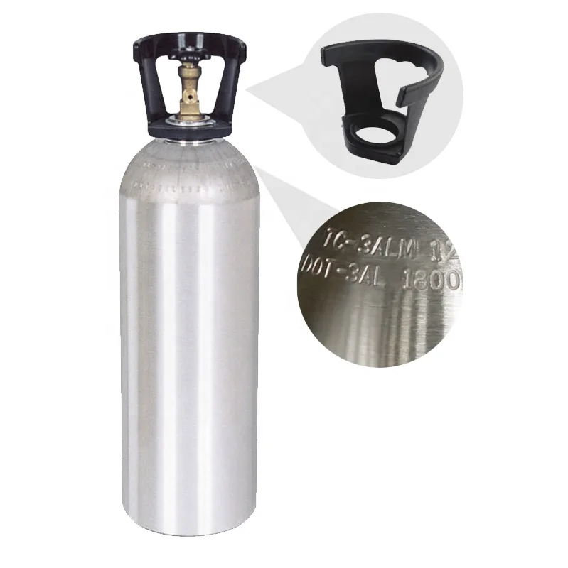 Co2 10 Lb 15 Lb 20 Lb Canister Aluminium Cylinder Co2 Tank with Siphon High Pressure Gas Cylinder Medical Gas / Drink Beer 10LB