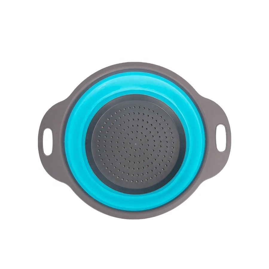 Kitchen Over The Sink Fruit Vegetable Pasta Strainers Basket Drainer Foldable Collapsible Colander Strainer With Handles