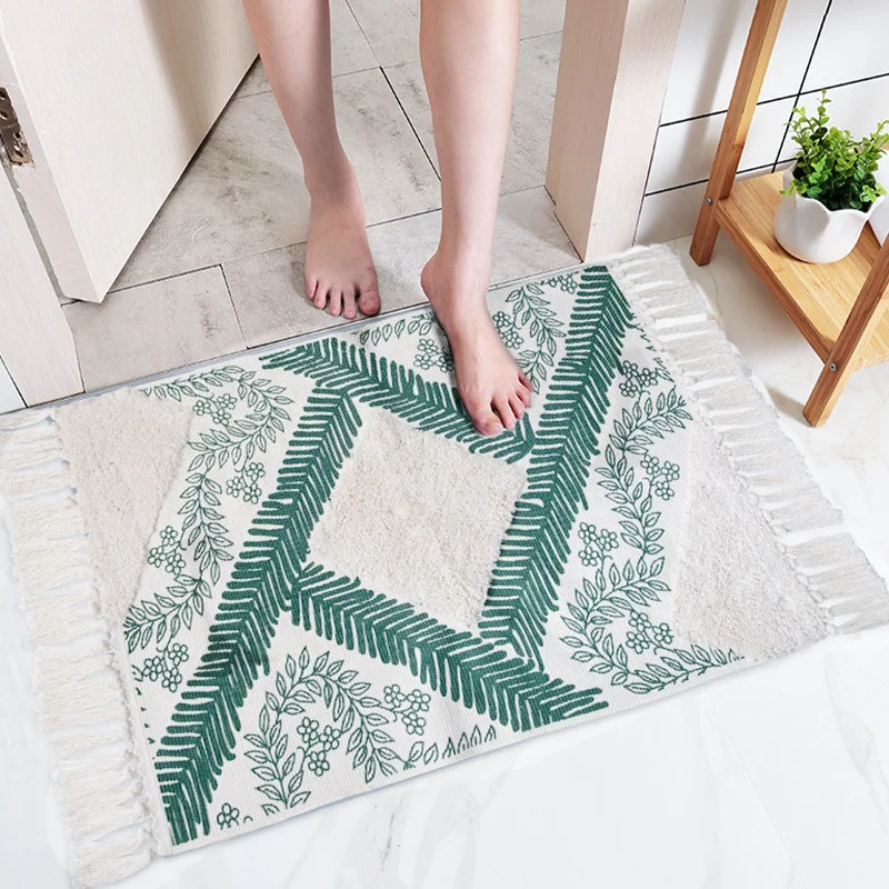 2021 Modern Designer Rugs Boho Style Farmhouse Moroccan Rug Floor Decor Cotton Woven Tufted Printed Carpets And Rugs Living Room