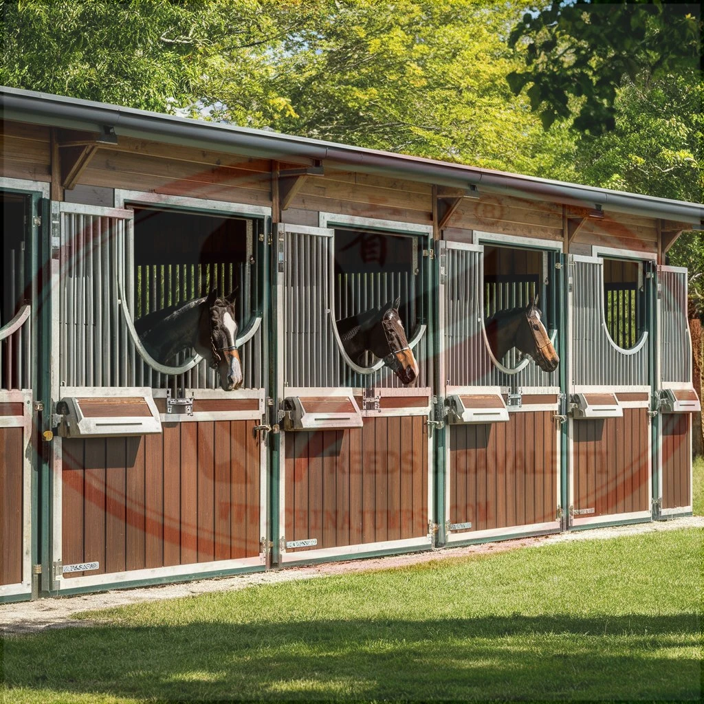 Prefab horse barns Popular Type HDG Horse Stall Fronts with Patented Lock