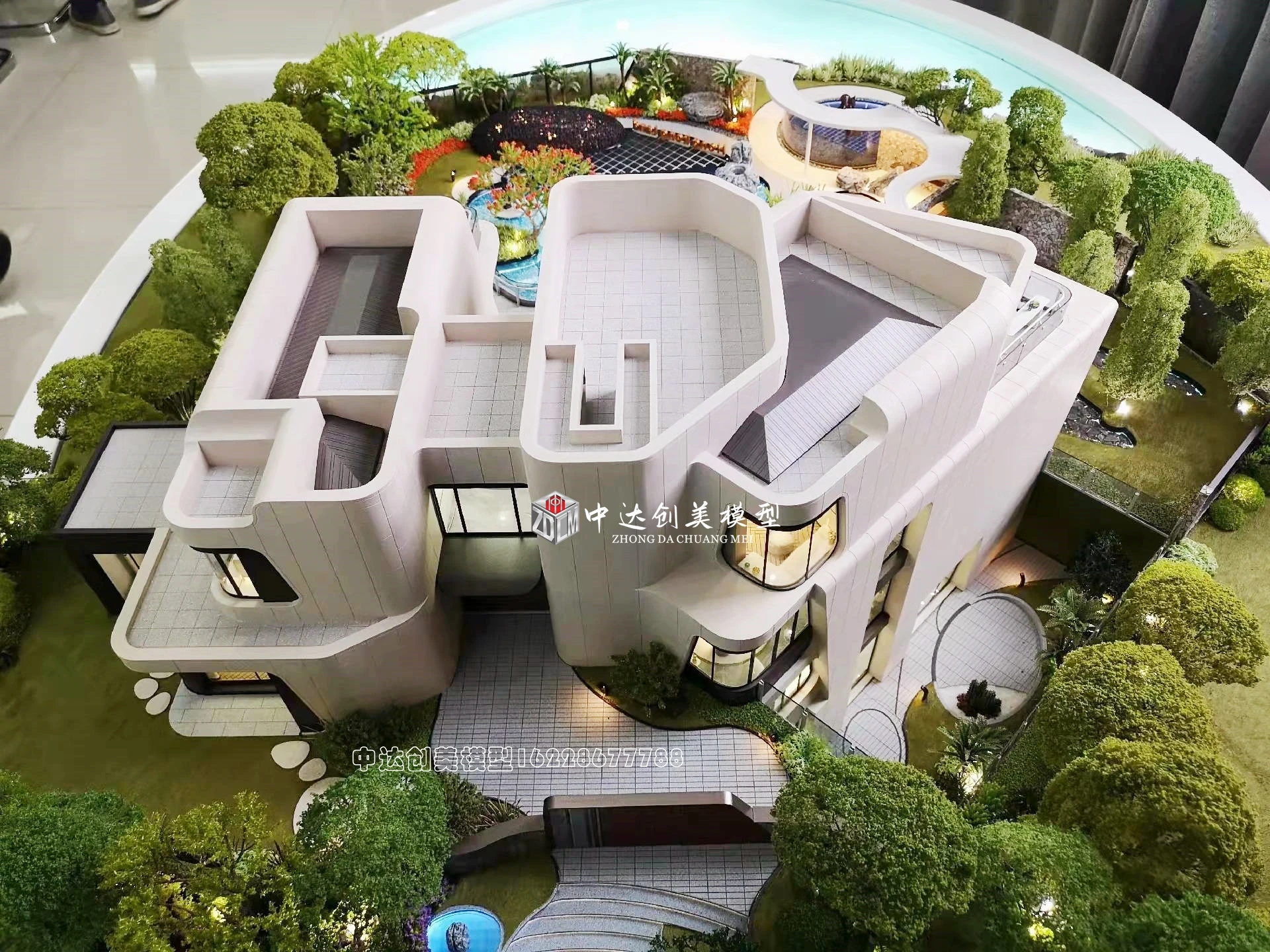 Architectural scale model for exhibition Architectural Miniature Model Interior Building Model Miniature Trees