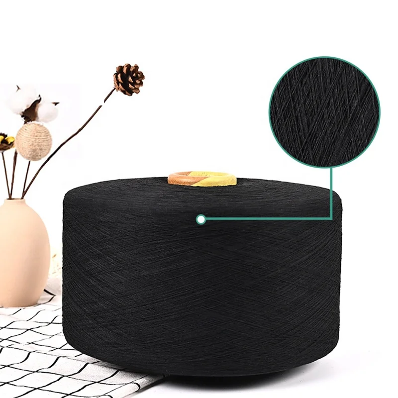 
High Quality Dyed Core Spun 10S Cotton Polyester Blended Yarn for Clothes 