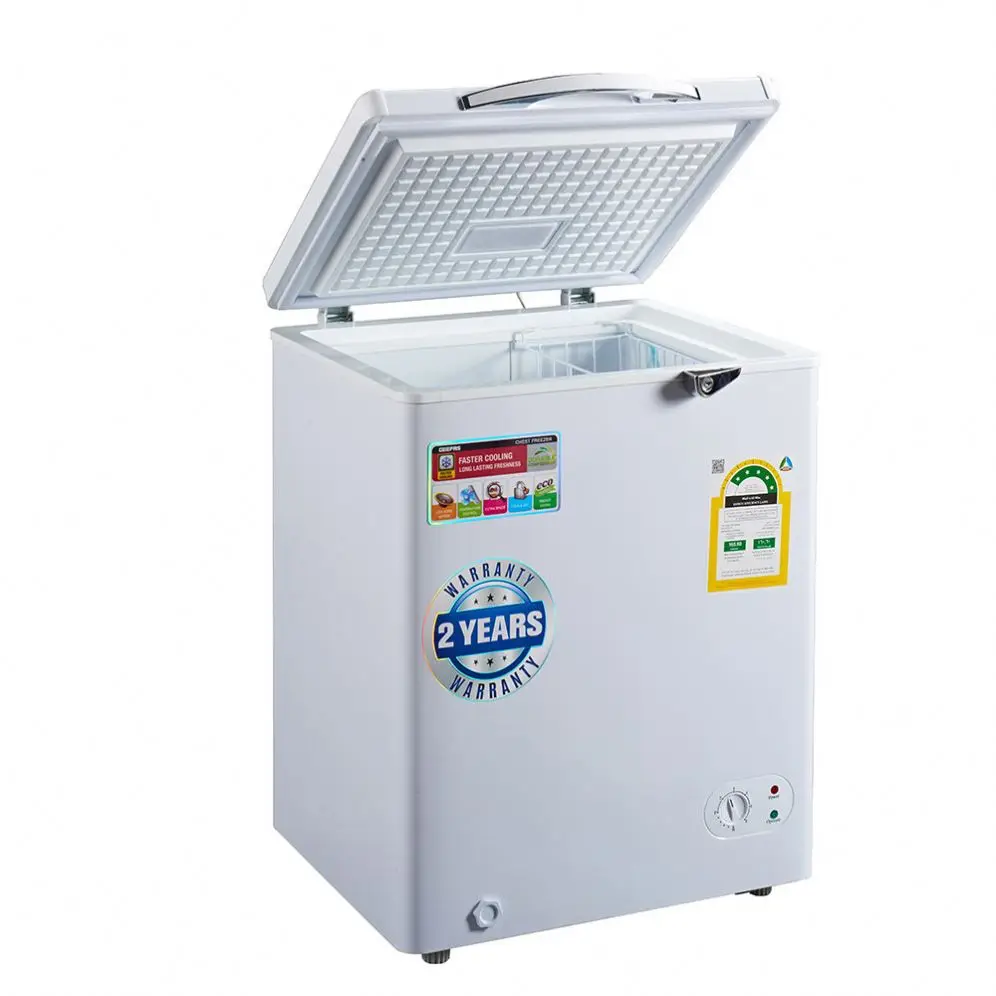 100L Factory Hot Sale Top Open Solid Door Chest Type Commercial Freezers