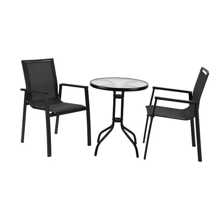 High quality custom outdoor aluminum dining tables and chairs set restaurant dining table and chair