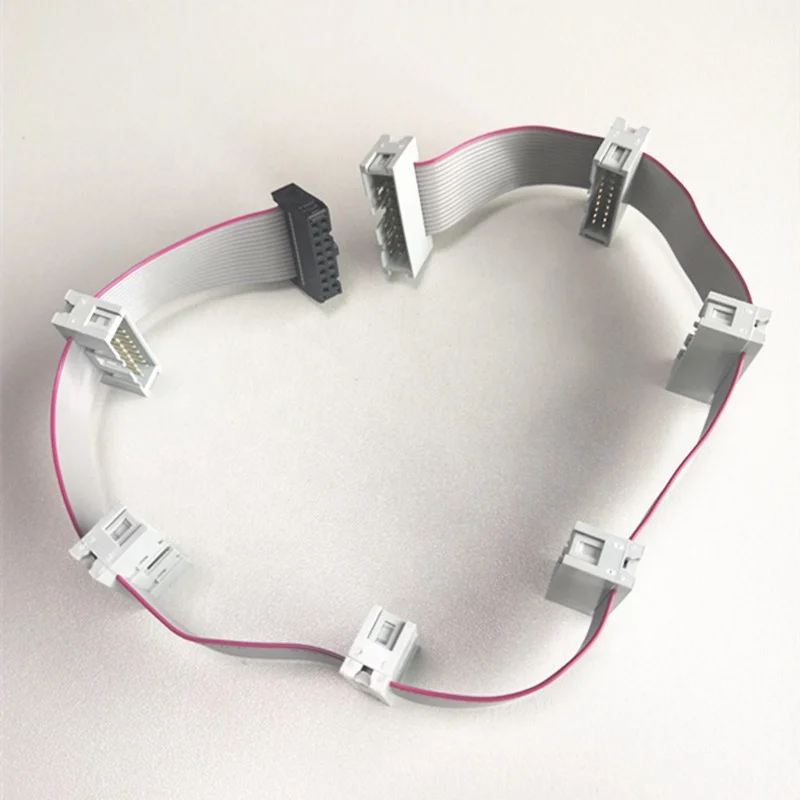 Eurorack power 1.27mm pitch idc connector grey flat cable assembly 16Pin IDC Flying Bus Cables for Eurorack modular synthesizer